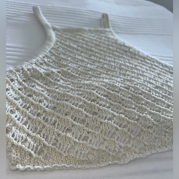 Offshore Midi Skirt & Crop Tank in White & Gold - Picture 12 of 16